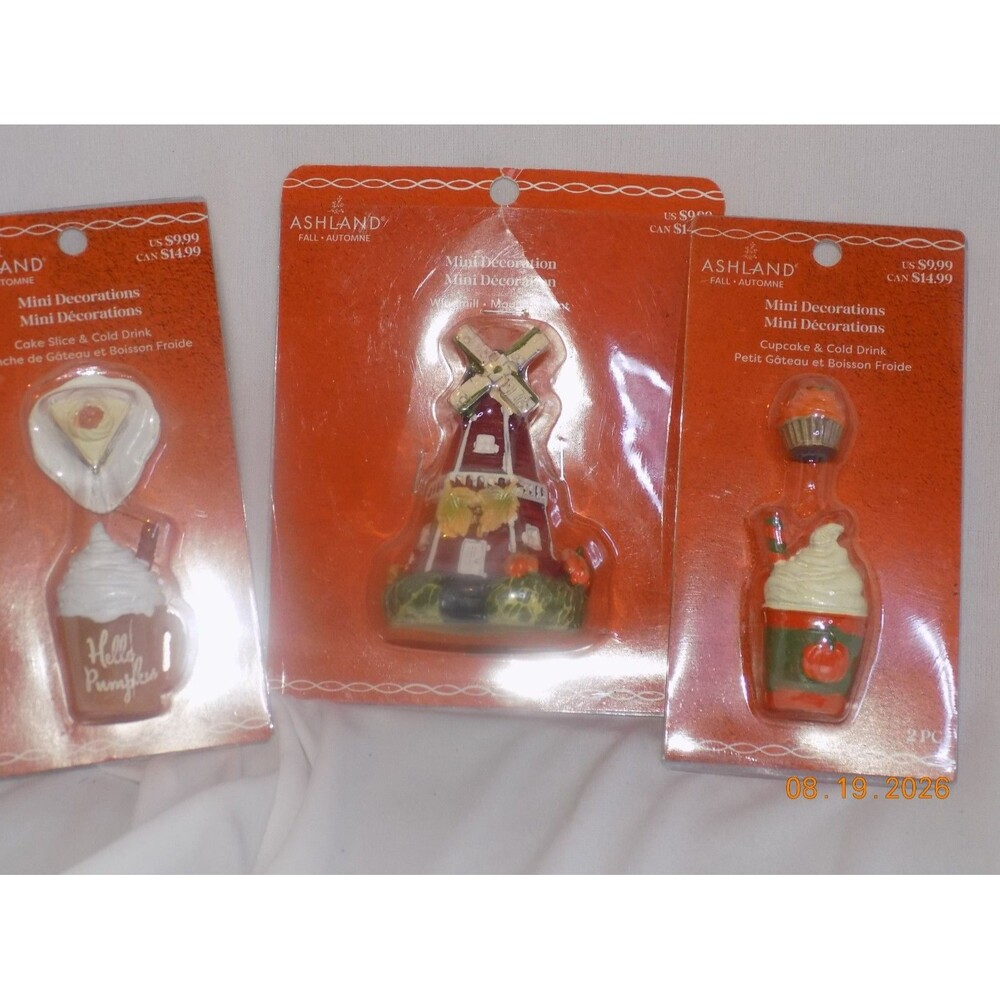 New Lot of Ashland Home Fall Autumn mini decorations